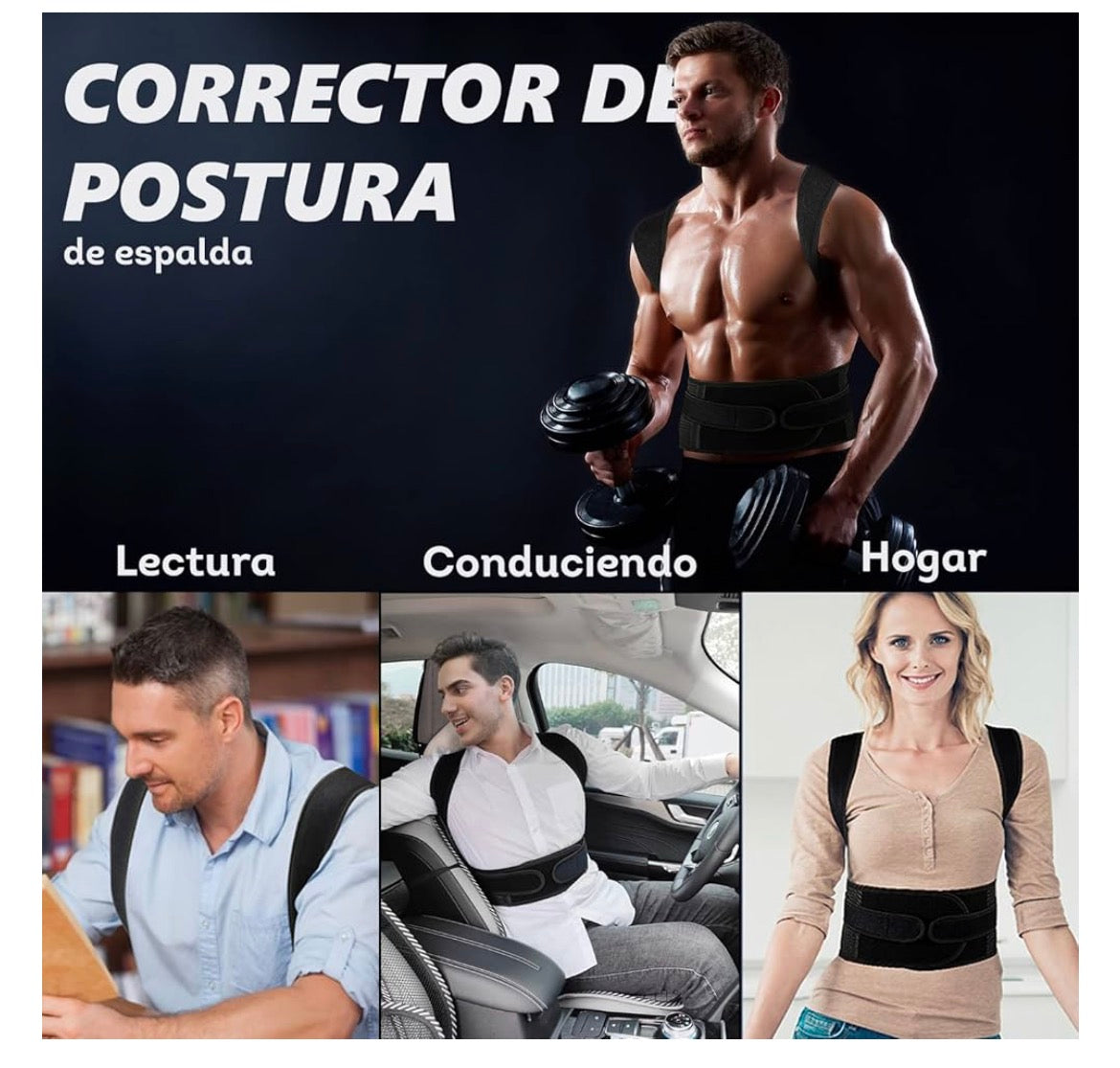 Faja Correctora de Espalda Antichepa Ajustable